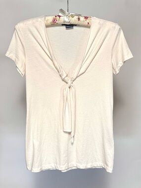RL Sport cotton V/tie neck top